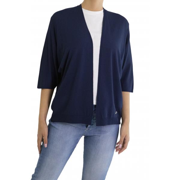 Cardigan monocolour con maniche a tre quarti Please 